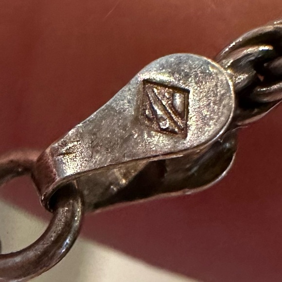 Vintage Old Pawn Sterling Silver Pendant Necklace Sleeping Beauty Turquoise - Picture 10 of 10